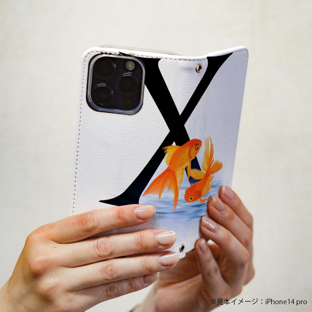 Disney Mobile on docomo DM-01K 専用 ケース カバー 手帳型 マグネット式 ピタッと閉まる レザーケース dm01k カード収納 ポケット igcase 019466 フォント 文字 x アルファベット