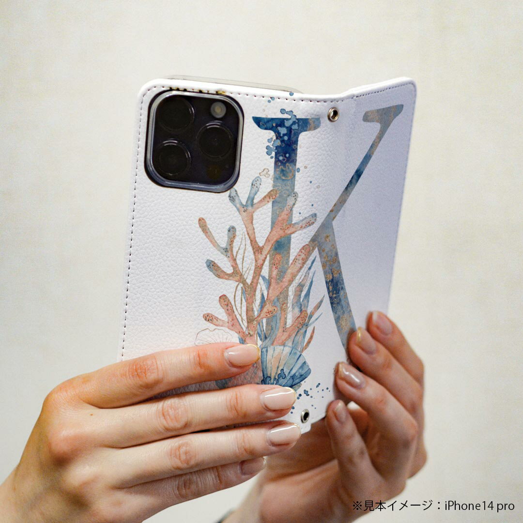 らくらくスマートフォン me F-01L 専用 ケース カバー 手帳型 マグネット式 ピタッと閉まる レザーケース f01l カード収納 ポケット igcase 019663 フォント 文字 k アルファベット