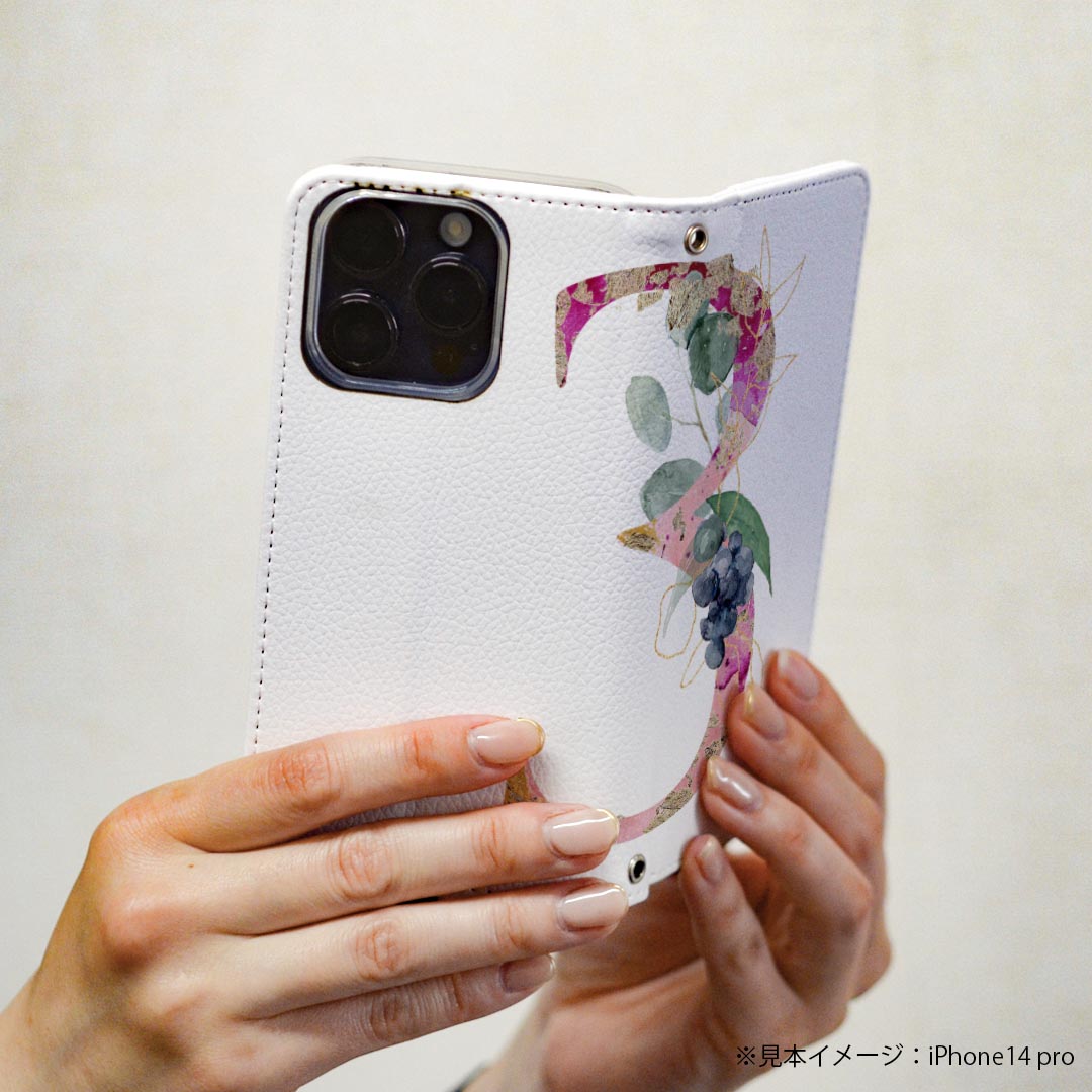 Xperia 5 II 用 スマホカバー SO-52A / SOG02 共通対応 ケース カバー 手帳型 マグネット式 ピタッと閉まる レザーケース カード収納 ポケット 019682 文字 3