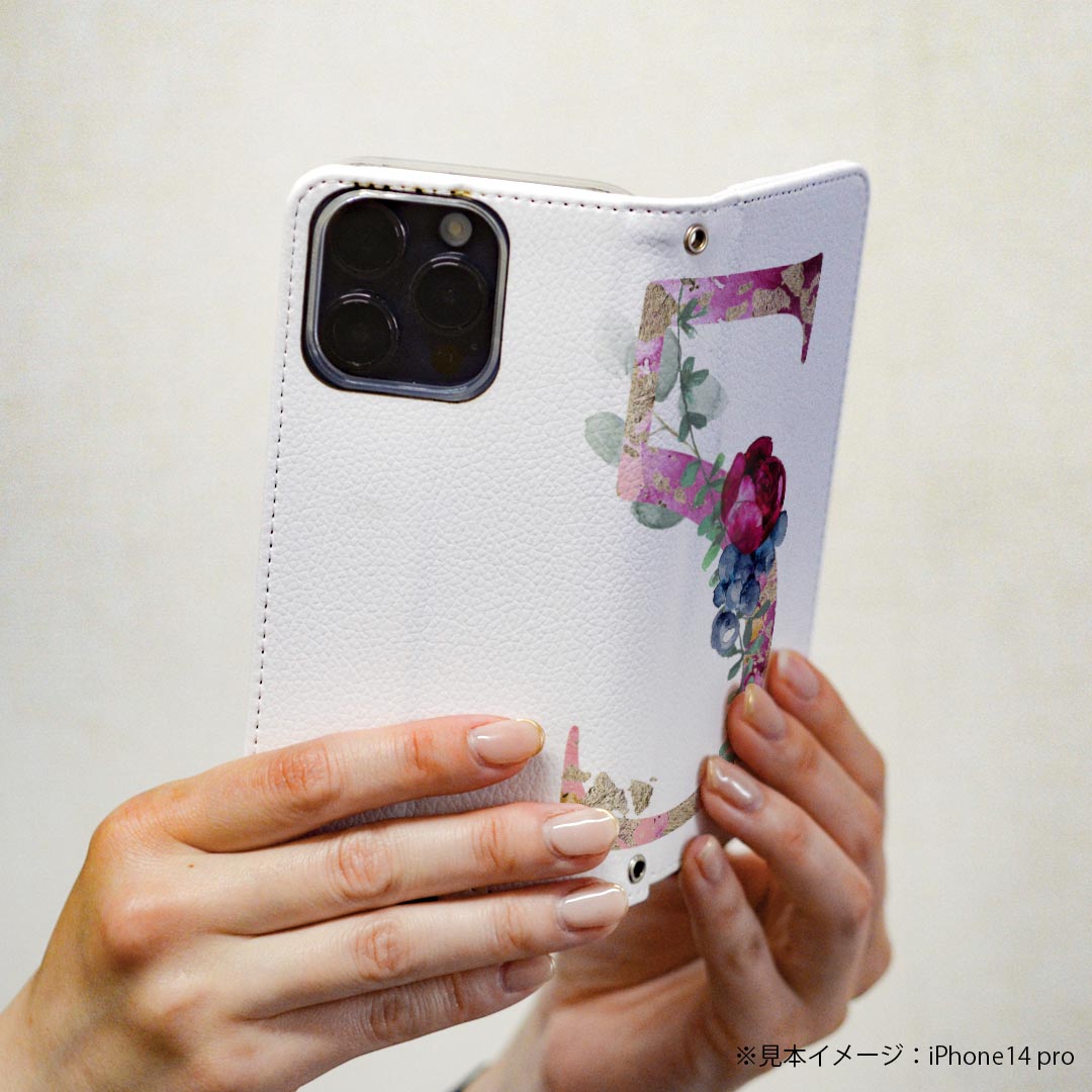 AQUOS sense8 用 スマホカバー SH-54D / SHG11 共通対応 ケース カバー 手帳型 マグネット式 ピタッと閉まる レザーケース カード収納 ポケット 019684 文字 5