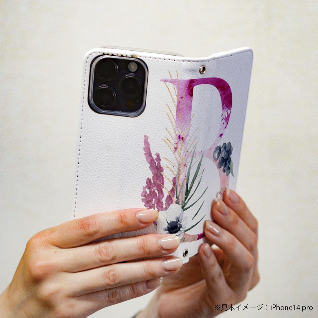 iPhone15promax 6.7インチ 専用 各キャリア iPhone15 Pro Max プロマックス 共通対応 ケース カバー 手帳型 マグネット式 ピタッと閉まる レザーケース カード収納 ポケット igcase 019690 フォント 文字 b アルファベット