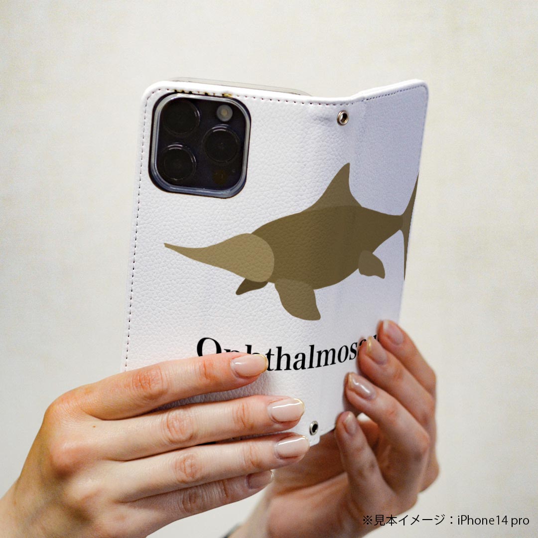 Arrows We F-51B FCG01 専用 ケース カバー 手帳型 マグネット式 ピタッと閉まる レザーケース f51b カード収納 ポケット igcase 019797 デザイン 恐竜 オフタルモサウルス