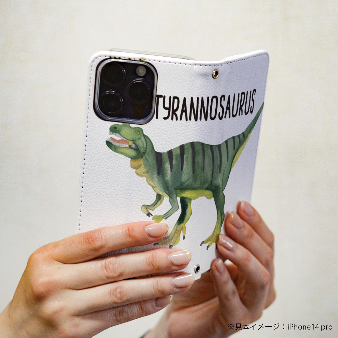 AQUOS R2 SH-03K アクオスR2 専用 ケース カバー 手帳型 マグネット式 ピタッと閉まる レザーケース sh03k カード収納 ポケット igcase 019827 恐竜 恐竜 Tyrannosaurus ティラノサウルス