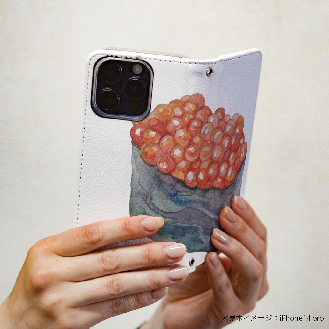 iPhone XR iPhone 10r アイフォーン エックスアール テンアール 専用 ケース カバー 手帳型 マグネット式 ピタッと閉まる レザーケース iphonexr カード収納 ポケット igcase 019861 寿司 お寿司 Sushi ご飯