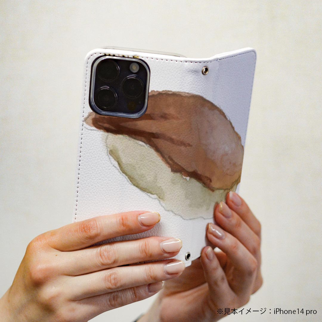 AQUOS sense6 SH-54B SHG05 専用 ケース カバー 手帳型 マグネット式 ピタッと閉まる レザーケース sh54b カード収納 ポケット igcase 019900 寿司 お寿司 Sushi ご飯