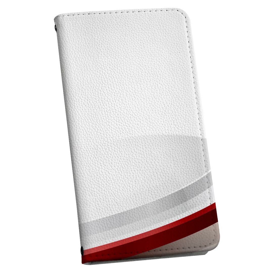 Mobile Phone Cases - arrows N F-51C 用 ケース カバー 手帳型 マグネット式 ピタッと閉まる レザーケース f51c カード収納 ポケット 002152 シンプル　赤　白