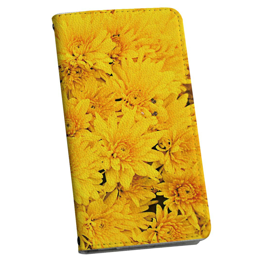 Rakuten - Galaxy S23 SC-51D SCG19 専用 ケース カバー 手帳型 マグネット式 ピタッと閉まる レザーケース sc51d カード収納 ポケット igcase 002624 花　　黄色　写真
