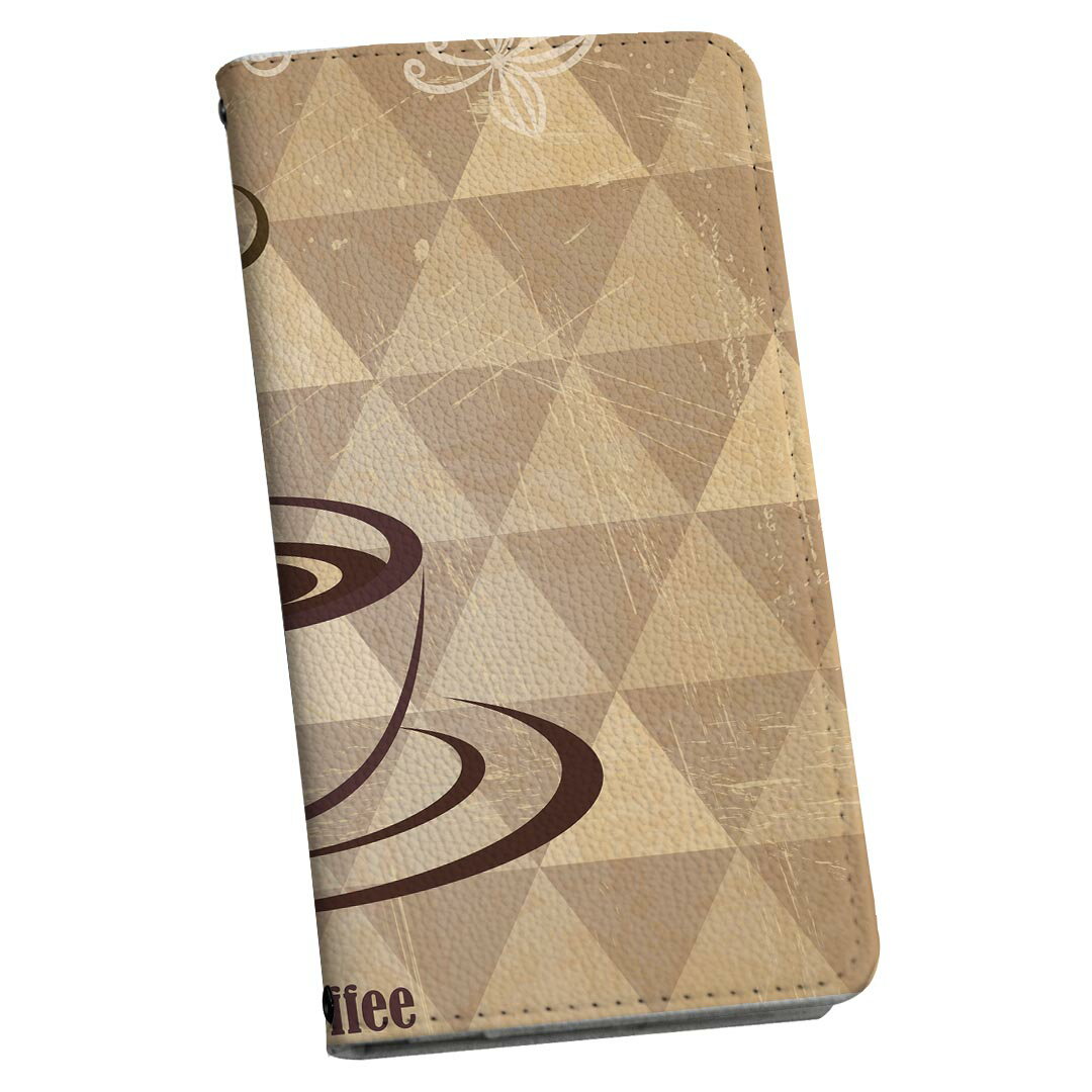 Galaxy A52 5G SC-53B エクスペリア sc53b 専用 ケース カバー 手帳型 マグネット式 ピタッと閉まる レザーケース カード収納 ポケット igcase 002693 コーヒー 模様 ブラウン