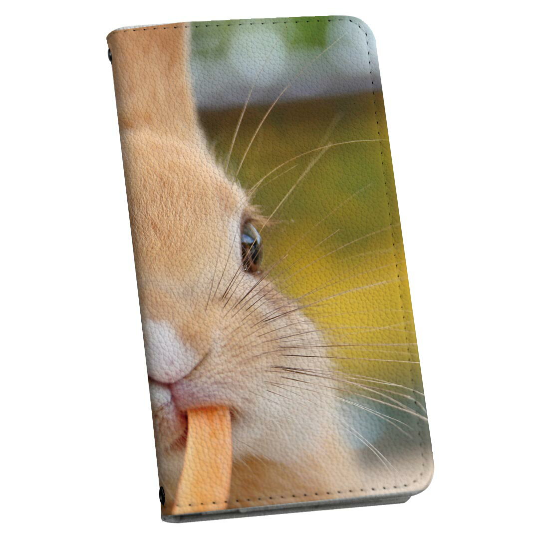 Galaxy A51 5G SCG07 ギャラクシー ストラップ付き scg07 ケース ショルダー スマホ 落下防止 手帳型 マグネット式 ピタッと閉まる スマホカバー 肩掛け 斜めかけ 002807 うさぎ　動物　写真