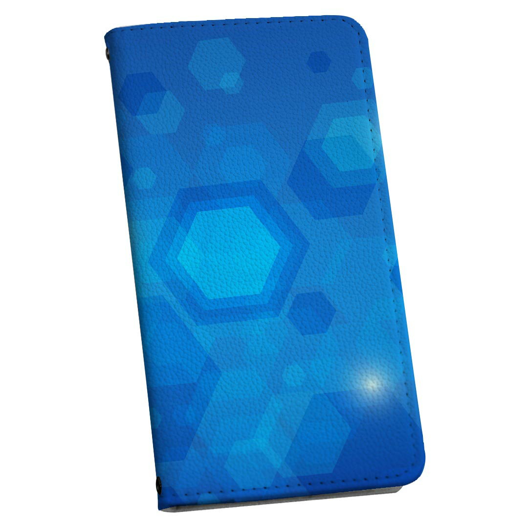 Xperia Ace SO-02L エクスペリア エース 専用 ケース カバー 手帳型 マグネット式 ピタッと閉まる レザーケース so02l カード収納 ポケット igcase 003523 模様　青　シンプル