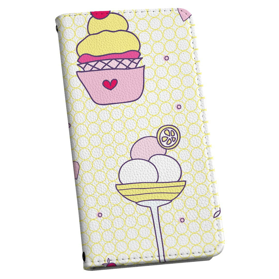 Galaxy S8+ SC-03J ギャラクシー エス エイト プラス sc03j 専用 ケース カバー 手帳型 マグネット式 ピタッと閉まる レザーケース カード収納 ポケット igcase 003534 デザート　ハート　ポップ