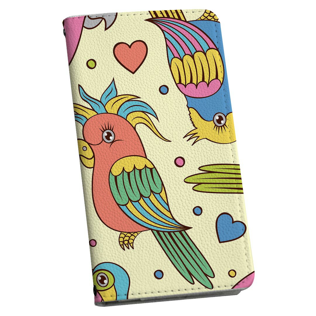 Mobile Phone Cases - iPhone11Pro 5.8インチ 専用 ケース カバー 手帳型 マグネット式 ピタッと閉まる レザーケース iphone11pro カード収納 ポケット igcase 003550 鳥　動物　ハート