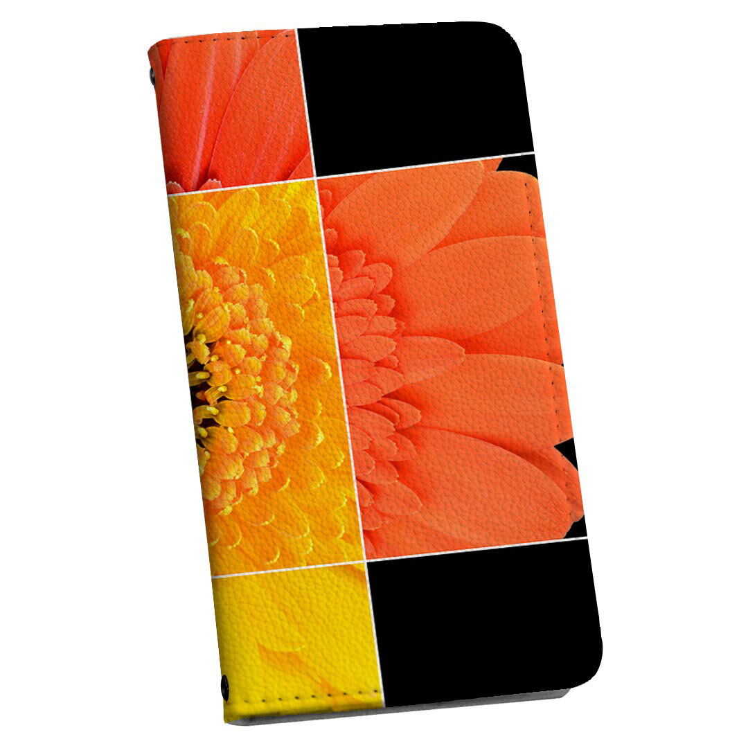 Galaxy A54 5G ギャラクシー SC-53D SCG21 専用 ケース 共通対応 カバー 手帳型 マグネット式 ピタッと閉まる レザーケース sc53d カード収納 ポケット igcase 003575 花　　カラフル