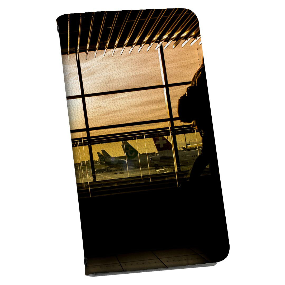 arrows We2 Plus F-51E 専用 ケース カバー 手帳型 マグネット式 ピタッと閉まる レザーケース f51e カード収納 ポケット igcase 022847 写真　空港(2.0)