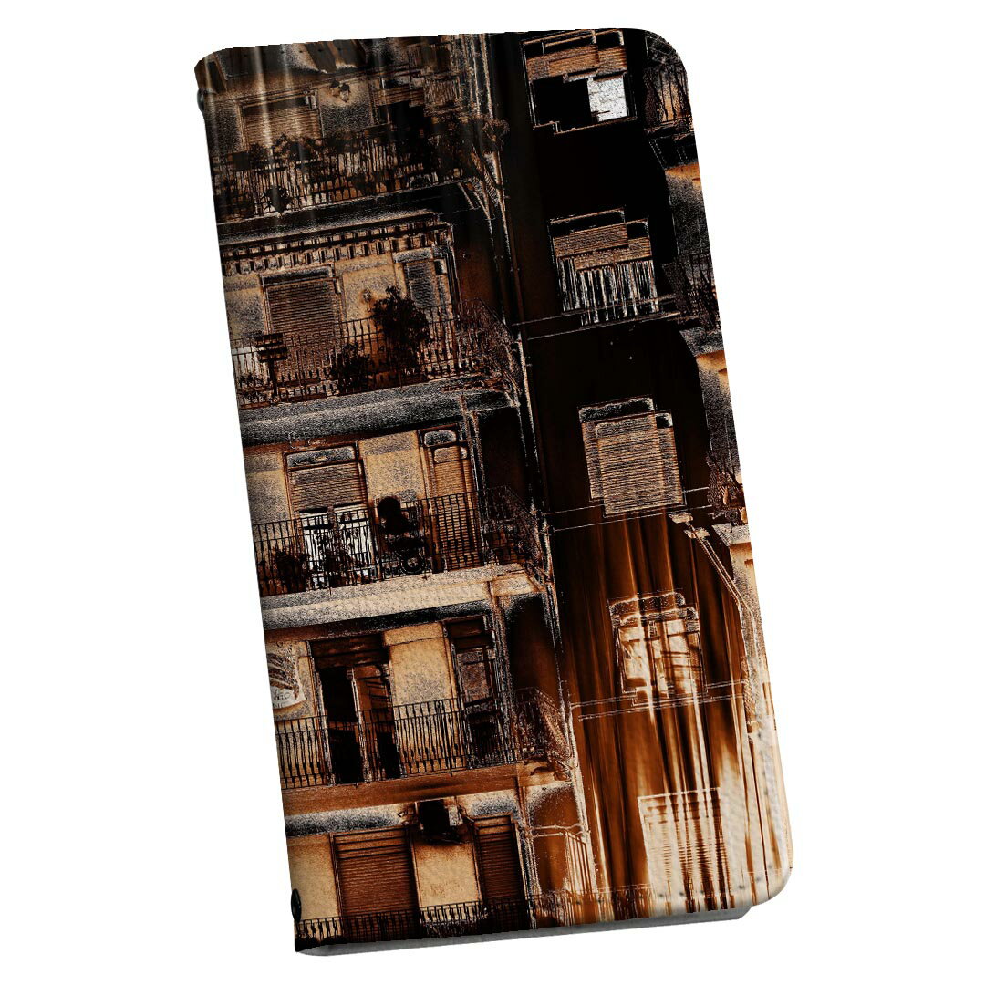 LG V60 ThinQ 5G L-51A 専用 ケース カバー 手帳型 l51a マグネット式 ピタッと閉まる レザーケース カード収納 ポケット igcase 023031 写真　建物