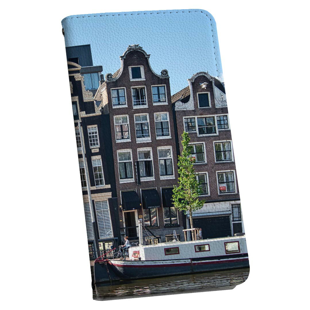 Xperia 10 II SO-41A / SOV43 共通対応 専用 ケース カバー 手帳型 マグネット式 ピタッと閉まる レザーケース so41a カード収納 ポケット igcase 023040 街　風景　写真