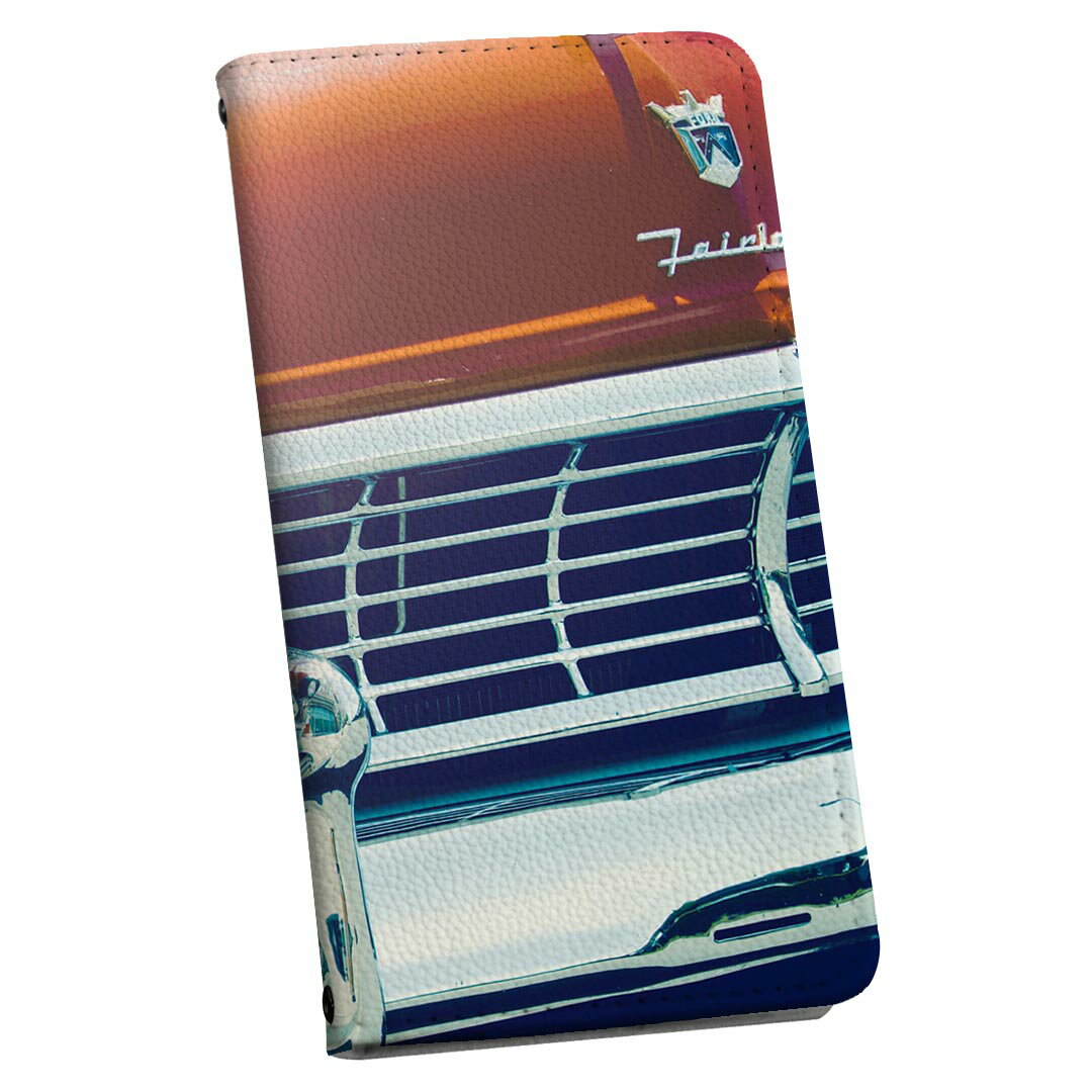 Xperia 10 V SO-52D / SOG11 / A302SO / XQ-DC44 エクスペリア テン マークファイブ 共通対応 ストラップ付き so52d ケース ショルダー スマホ 落下防止 手帳型 マグネット式 ピタッと閉まる スマホカバー 肩掛け 斜めかけ 023070 車　クラシックカー