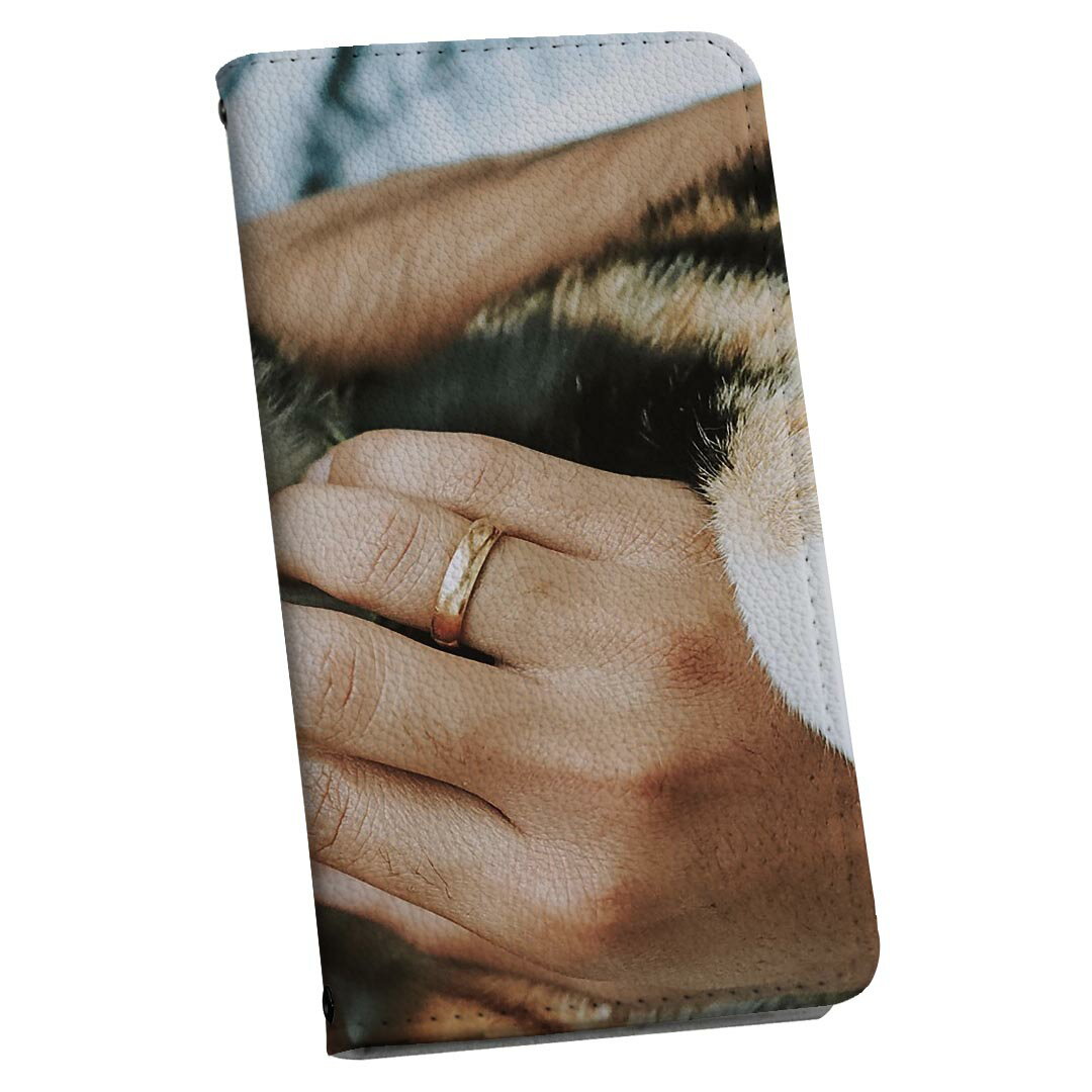 AQUOS sense9 用 手帳型ケース SH-53E / SHG14 / SH-M29 共通対応 カバー 手帳型 マグネット式 ピタッと閉まる レザーケース sh53e カード収納 ポケット igcase 023085 猫　ねこ　動物　写真