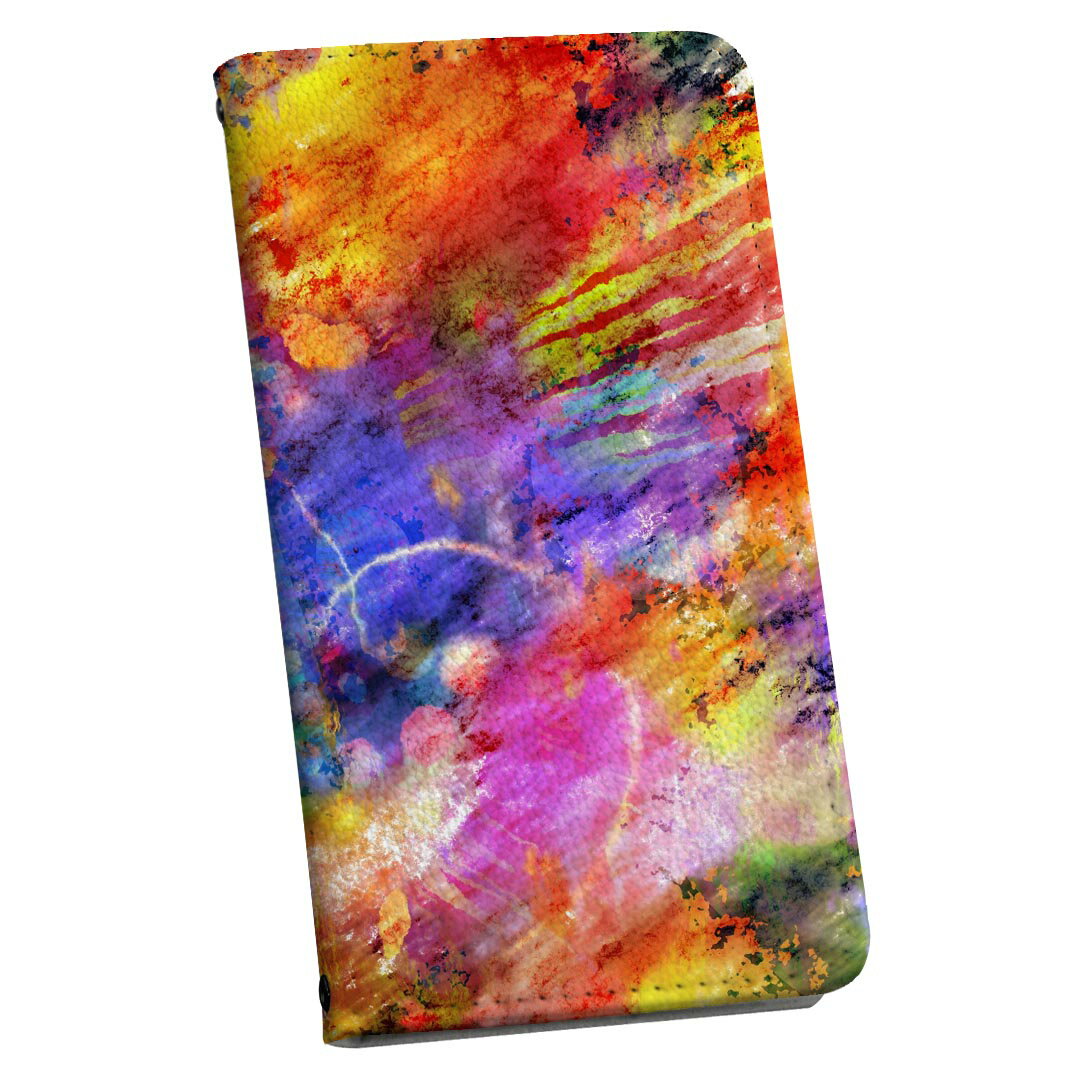 SH-04H AQUOS ZETA アクオスフォン ゼータ sh04h ストラップ付き ケース ショルダー スマホ 落下防止 手帳型 マグネット式 ピタッと閉まる スマホカバー 肩掛け 斜めかけ 023151 カラフル　ペイント　柄