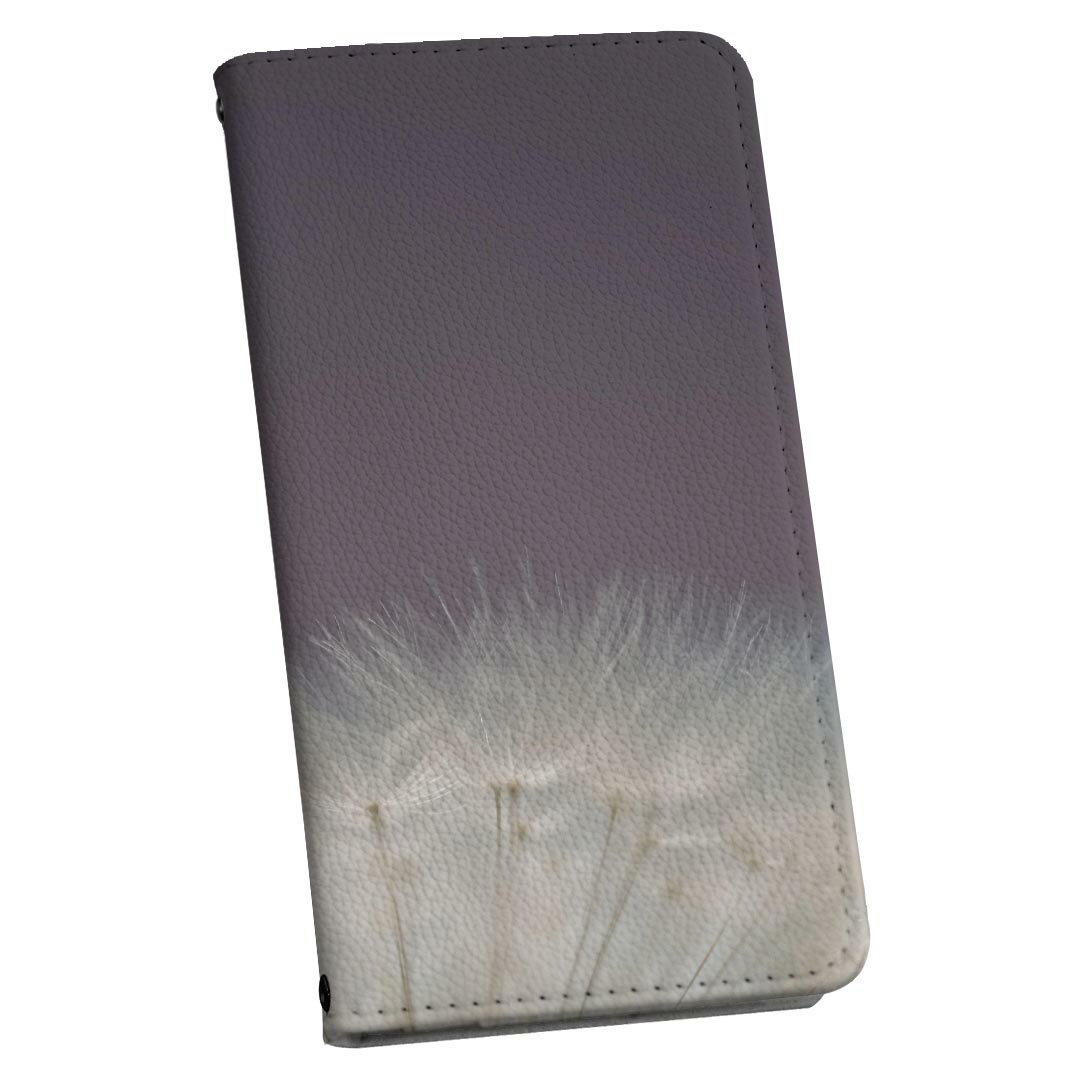 Galaxy A54 5G ギャラクシー SC-53D SCG21 専用 ケース 共通対応 カバー 手帳型 マグネット式 ピタッと閉まる レザーケース sc53d カード収納 ポケット igcase 023192 たんぽぽ　綿毛　写真