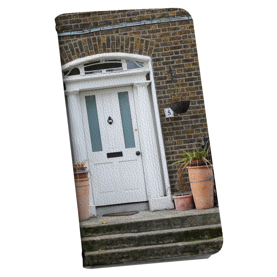 Galaxy A41 SCV48 ギャラクシー scv48 専用 ケース カバー 手帳型 マグネット式 ピタッと閉まる レザーケース カード収納 ポケット igcase 023242 ドア　写真　風景