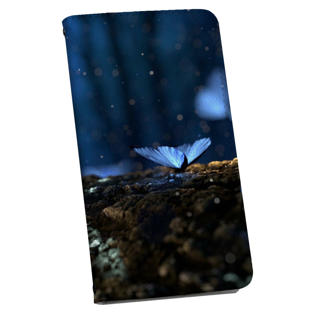 AQUOS zero6 SHG04 A102SH SH-RM18 2021 モデル 専用 ケース カバー 手帳型 マグネット式 ピタッと閉まる レザーケース カード収納 ポケット igcase 023261 きのこ　蝶々