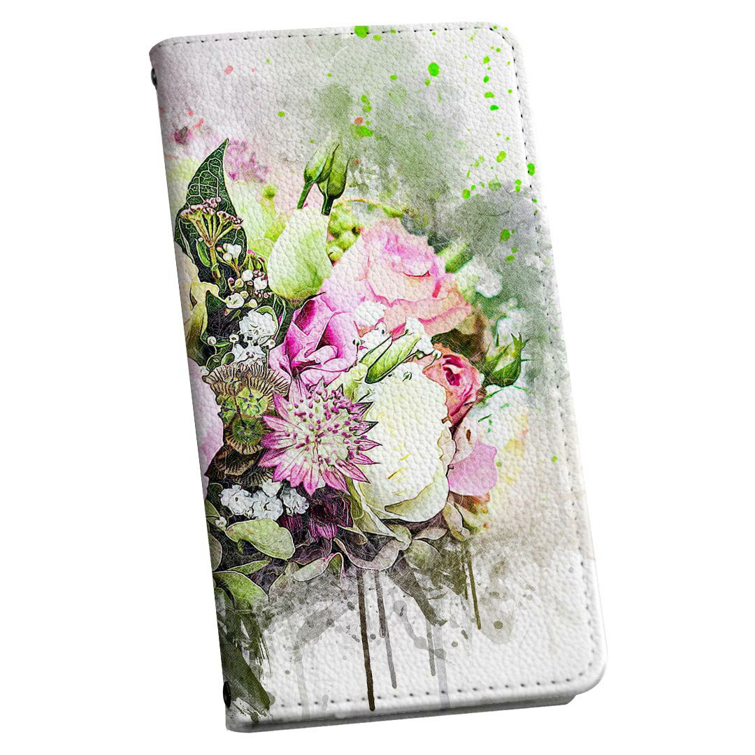 L-03K LG Electronics LG style エルジースタイル 専用 ケース カバー 手帳型 マグネット式 ピタッと閉まる レザーケース l03k docomo カード収納 ポケット igcase 023343 花　フラワー　ペイント(2.0)