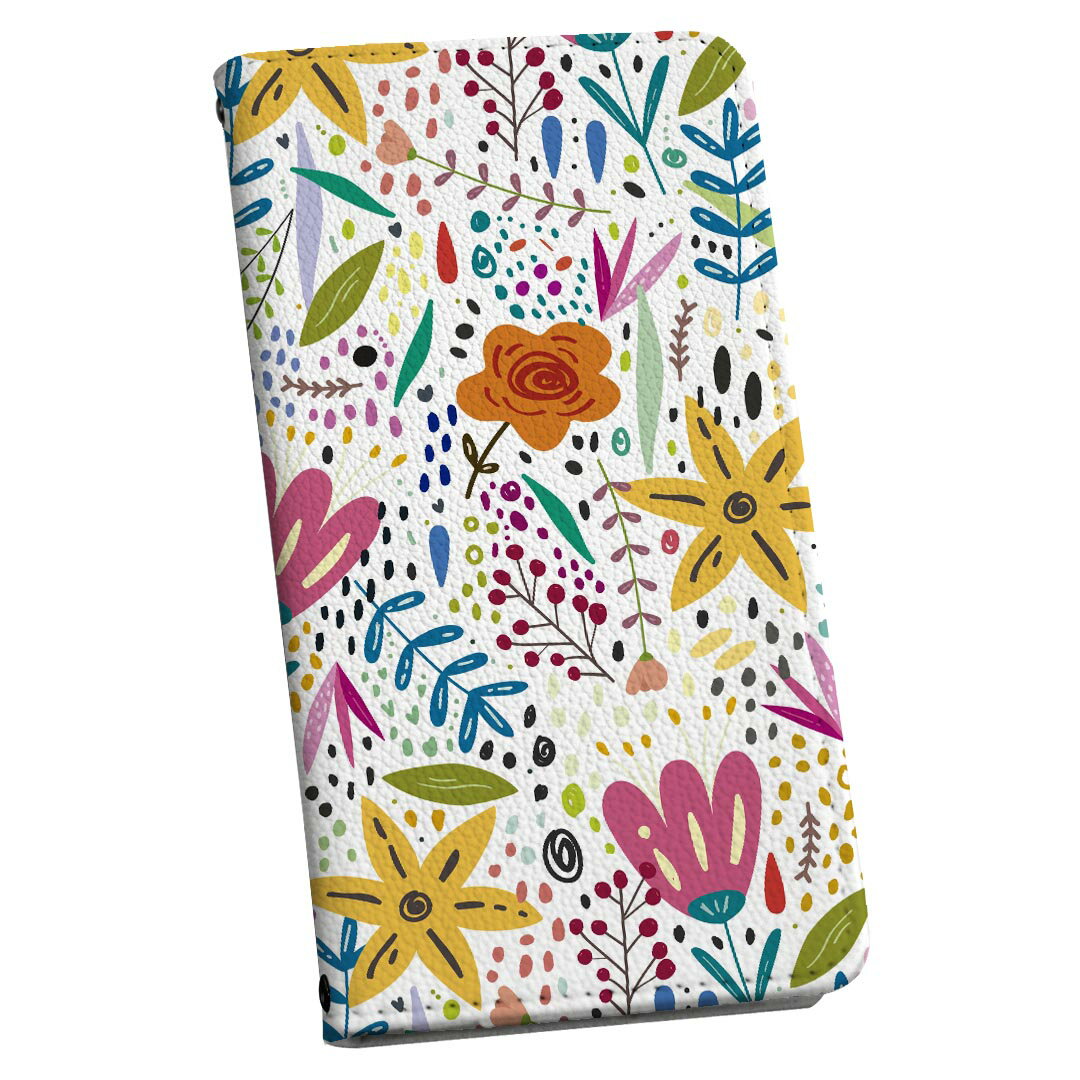 iPhone15plus 6.7 インチ 専用 各キャリア iPhone 15 plus 共通対応 ストラップ付き ケース ショルダー スマホ 落下防止 手帳型 マグネット式 ピタッと閉まる スマホカバー 肩掛け 斜めかけ 023349 花　フラワー　イラスト　模様