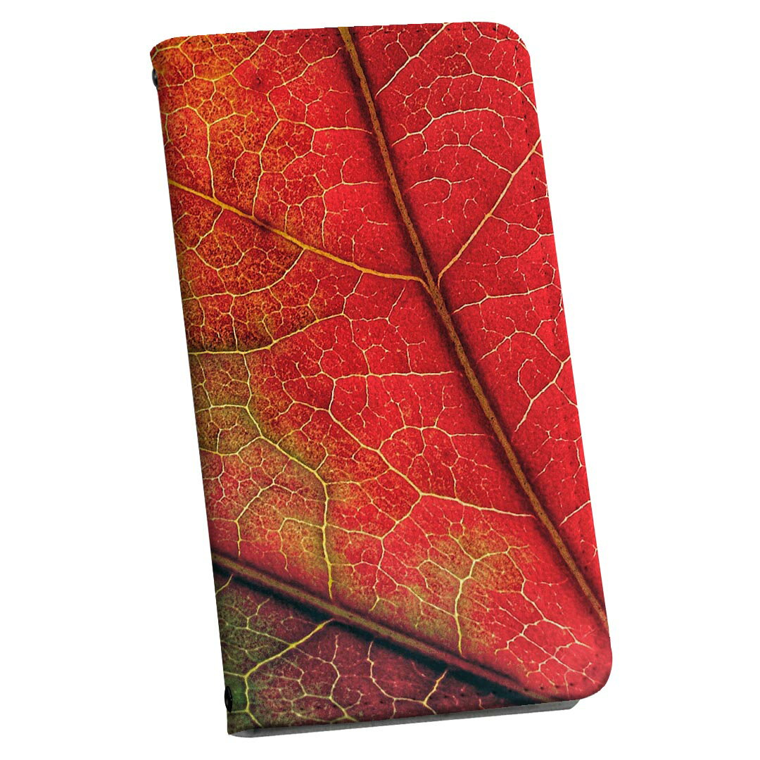 Galaxy S23 Ultra SC-52D SCG20 用 ケース カバー 手帳型 マグネット式 ピタッと閉まる レザーケース sc52d カード収納 ポケット 023501 葉っぱ　植物　柄(2.0)