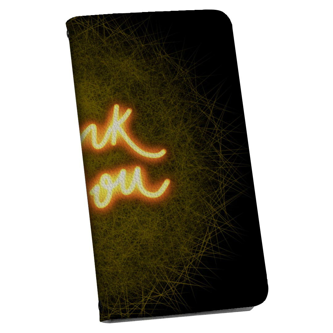 Xperia 10 VI 用 ケース カバー 手帳型 SO-52E / SOG14 / A402SO / 共通対応 マグネット式 ピタッと閉まる レザーケース カード収納 ポケット igcase 023609 文字　英字　ネオン