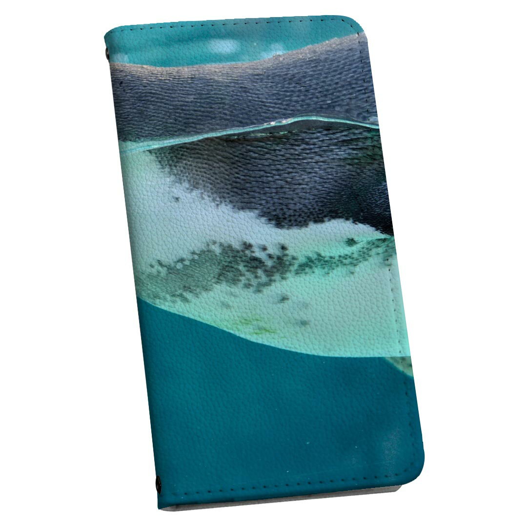 LG V60 ThinQ 5G L-51A 専用 ケース カバー 手帳型 l51a マグネット式 ピタッと閉まる レザーケース カード収納 ポケット igcase 023661 ペンギン　動物(2.0)