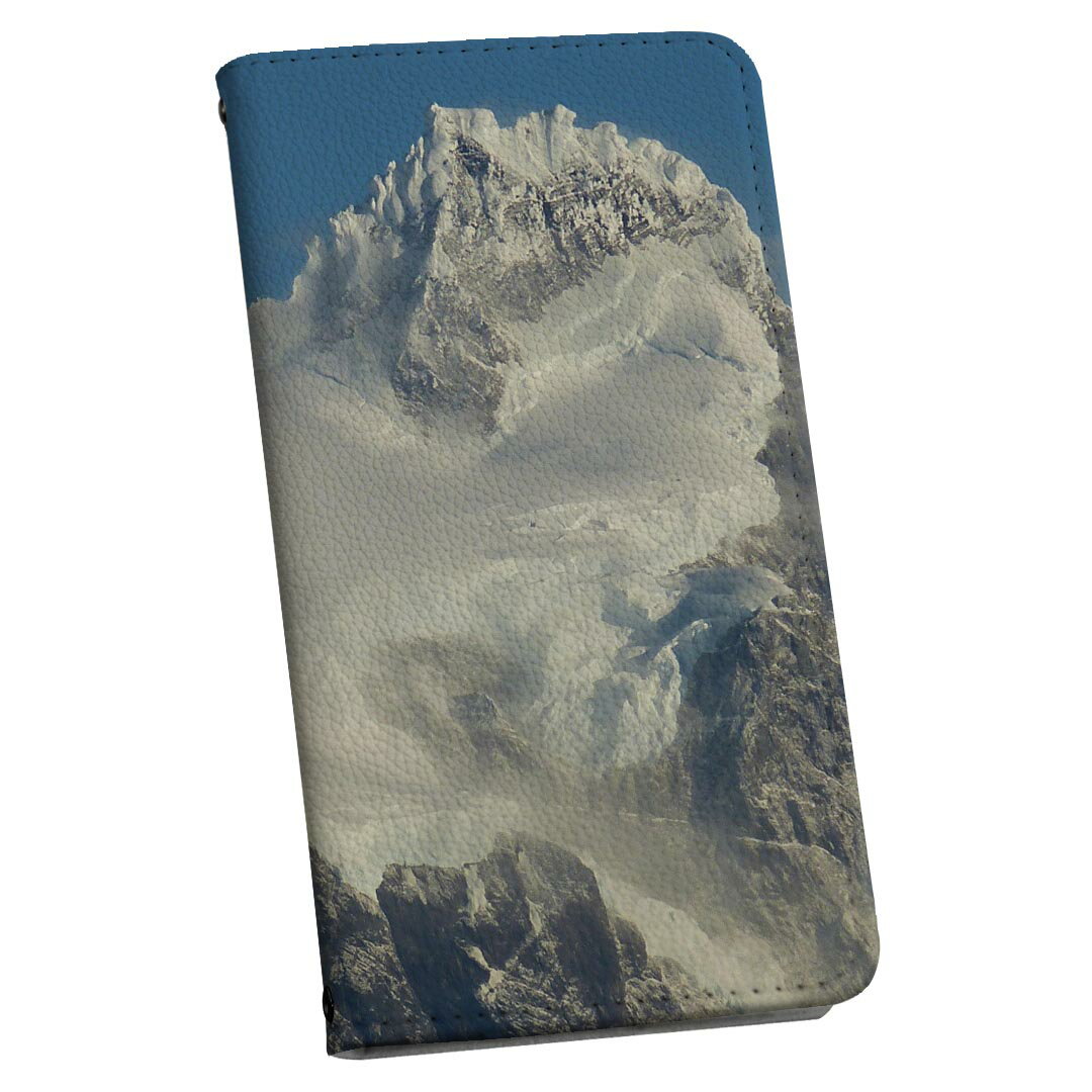 Xperia XZ Premium SO-04J エクスペリア XZ プレミアム so04j ストラップ付き ケース ショルダー スマホ 落下防止 手帳型 マグネット式 ピタッと閉まる スマホカバー 肩掛け 斜めかけ 023894 山　写真　景色