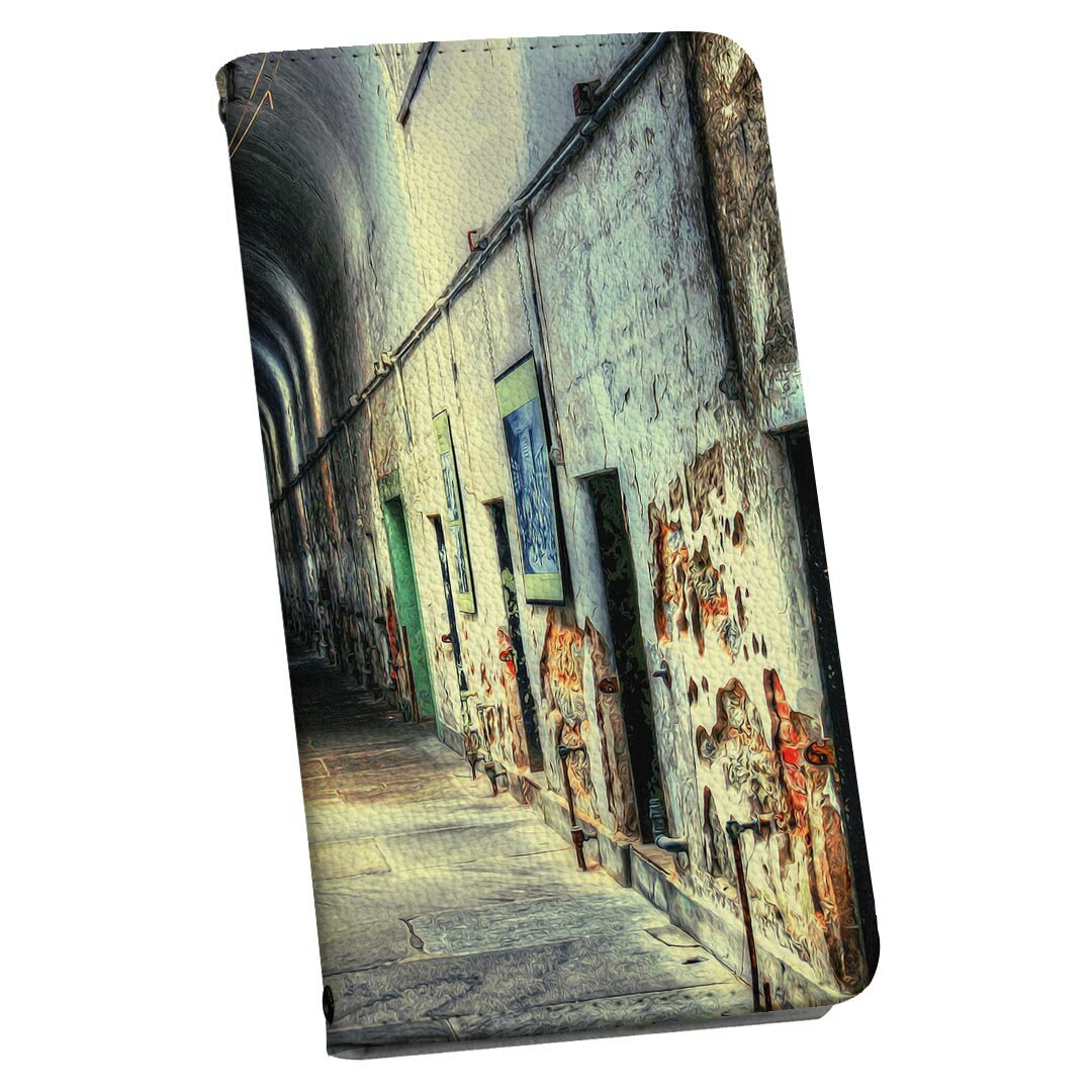 Pixel 8 用 手帳型 ケース ケース カバー 手帳型 マグネット式 ピタッと閉まる レザーケース カード収納 ポケット 023997 建物　廃墟