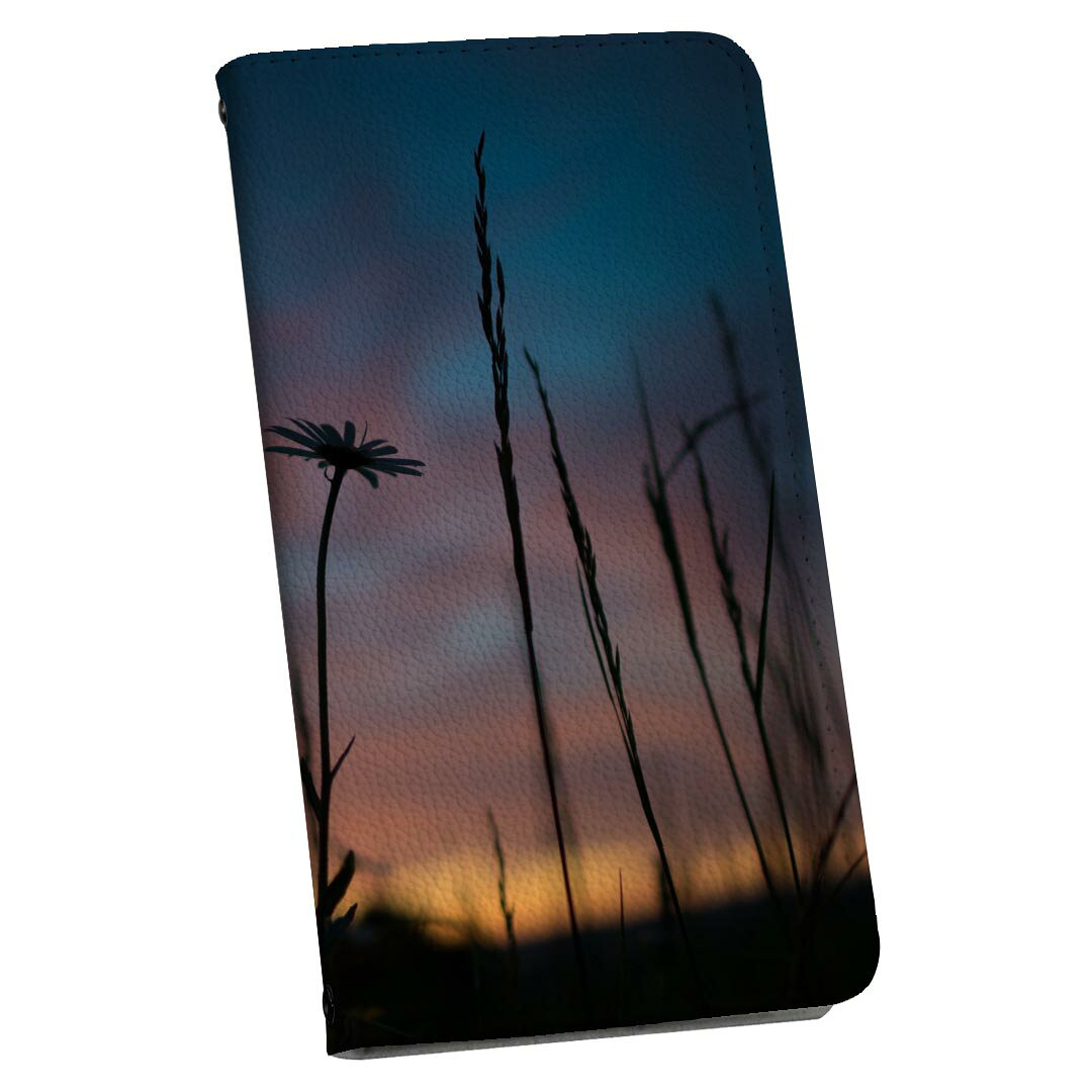 Mobile Phone Cases - AQUOS R3 SHV44 アクオス アールスリー 専用 ケース カバー 手帳型 マグネット式 ピタッと閉まる レザーケース カード収納 ポケット igcase 025684 風景　自然　花
