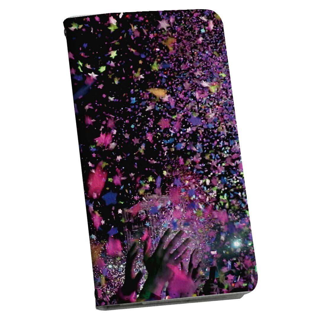 Galaxy S23 FE 用 手帳型 ケース SCG24 ストラップ付き ケース ショルダー スマホ 落下防止 手帳型 マグネット式 ピタッと閉まる スマホカバー 肩掛け 斜めかけ 025789 パーティー　クラブ　カラフル