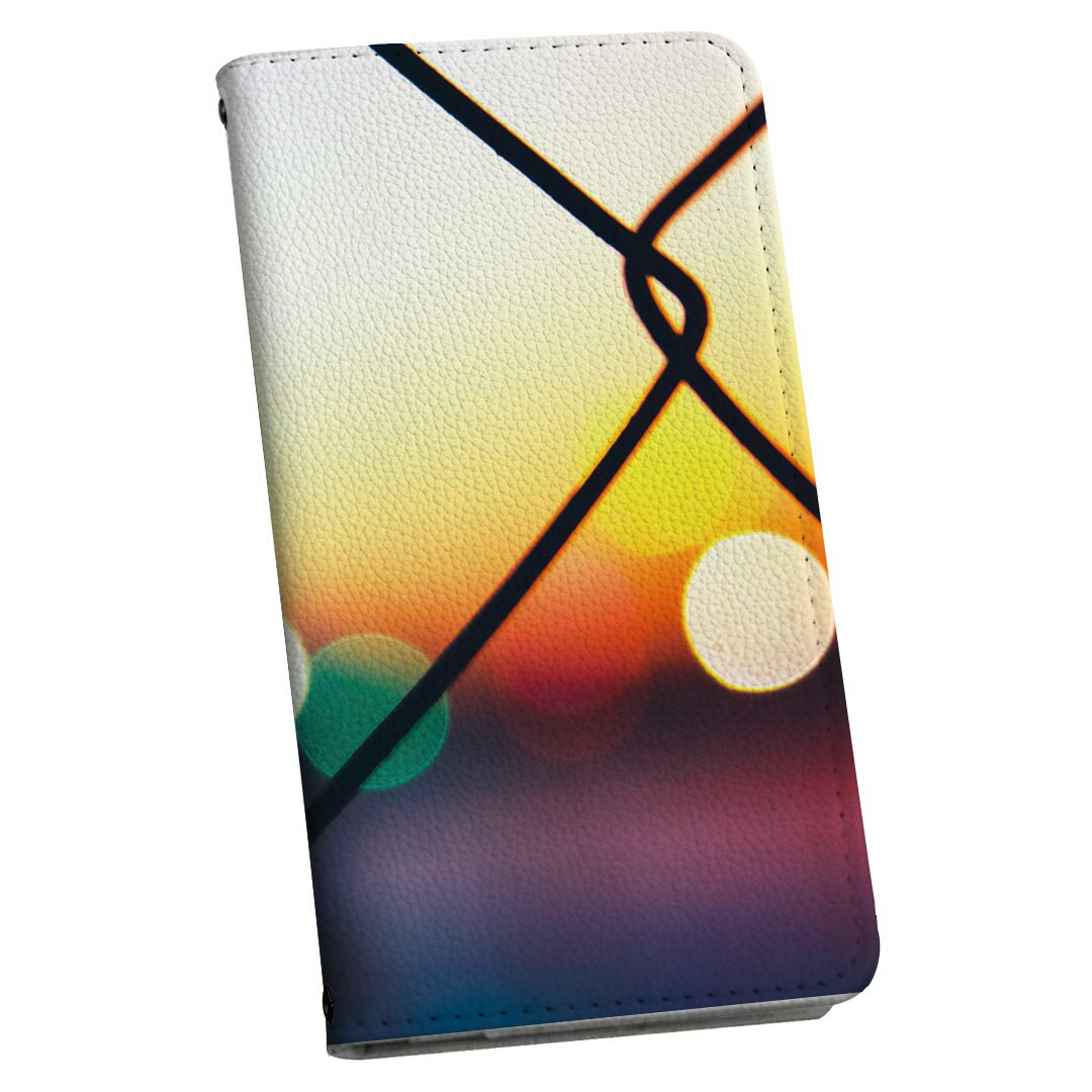 Galaxy A23 5G SC-56C SCG18 ストラップ付き sc56c ケース ショルダー スマホ 落下防止 手帳型 マグネット式 ピタッと閉まる スマホカバー 肩掛け 斜めかけ 025865 フェンス　空　夕日