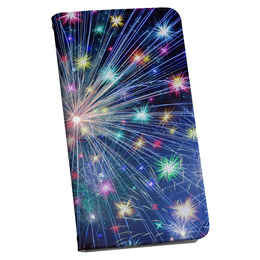 iPhone6 iphone 6/7/8 共通対応 アイフォーン 専用 ケース カバー 手帳型 マグネット式 ピタッと閉まる レザーケース iphone6 カード収納 ポケット igcase 025876 星 スター カラフル 花火