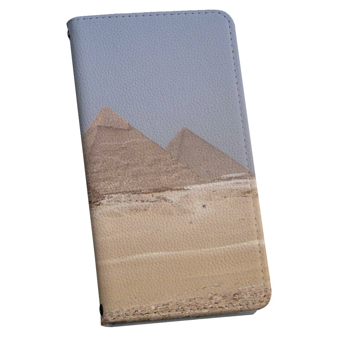 Mobile Phone Cases - Galaxy A23 5G SC-56C SCG18 専用 ケース カバー 手帳型 マグネット式 ピタッと閉まる レザーケース sc56c カード収納 ポケット igcase 025940 ピラミッド　砂漠