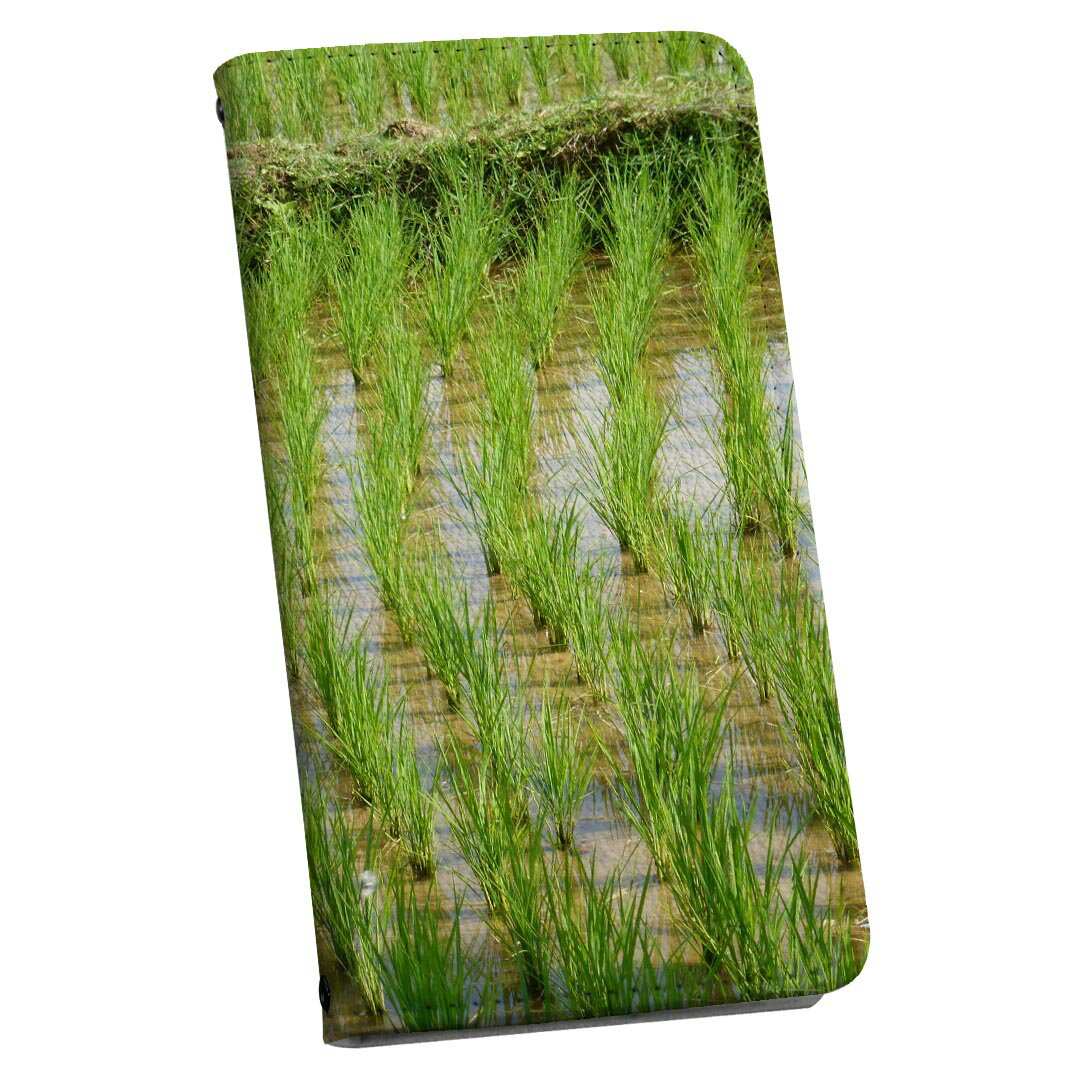 iPhone XR iPhone 10r 専用ケース 各キャリア共通対応 ストラップ付き ケース ショルダー スマホ 落下防止 手帳型 マグネット式 ピタッと閉まる スマホカバー 肩掛け 斜めかけ 026003 田んぼ　田植え　畑　風景