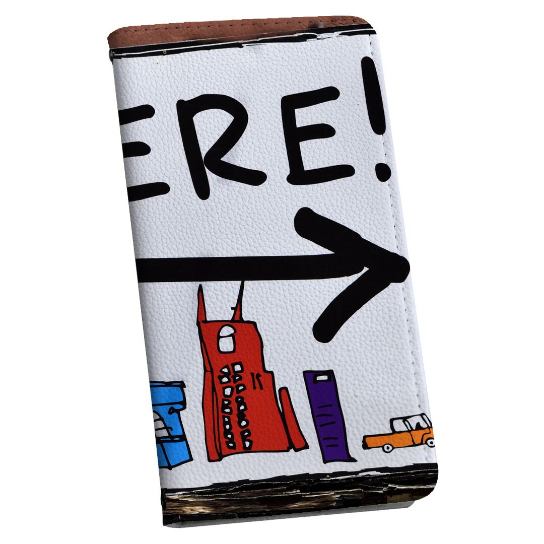 Xperia XZ SO-01J エクスペリア XZ so01j ストラップ付き ケース ショルダー スマホ 落下防止 手帳型 マグネット式 ピタッと閉まる スマホカバー 肩掛け 斜めかけ 026052 看板　フレーム