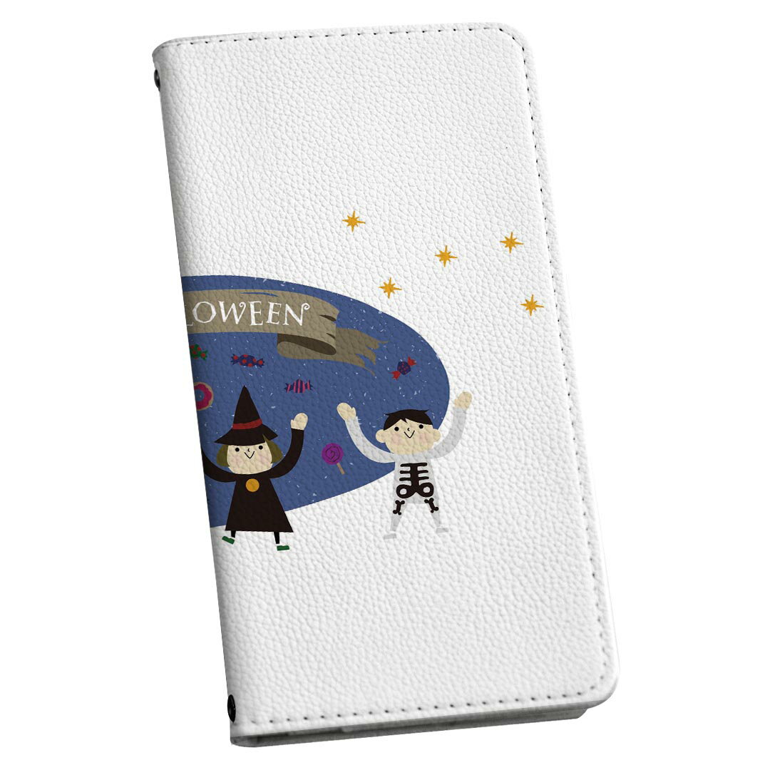 Xperia 1 VI 用 ケース カバー 手帳型 SO-51E / SOG13 / A401SO 共通対応 マグネット式 so51e ピタッと閉まる レザーケース カード収納 ポケット igcase 026126 子供 kids Halloween