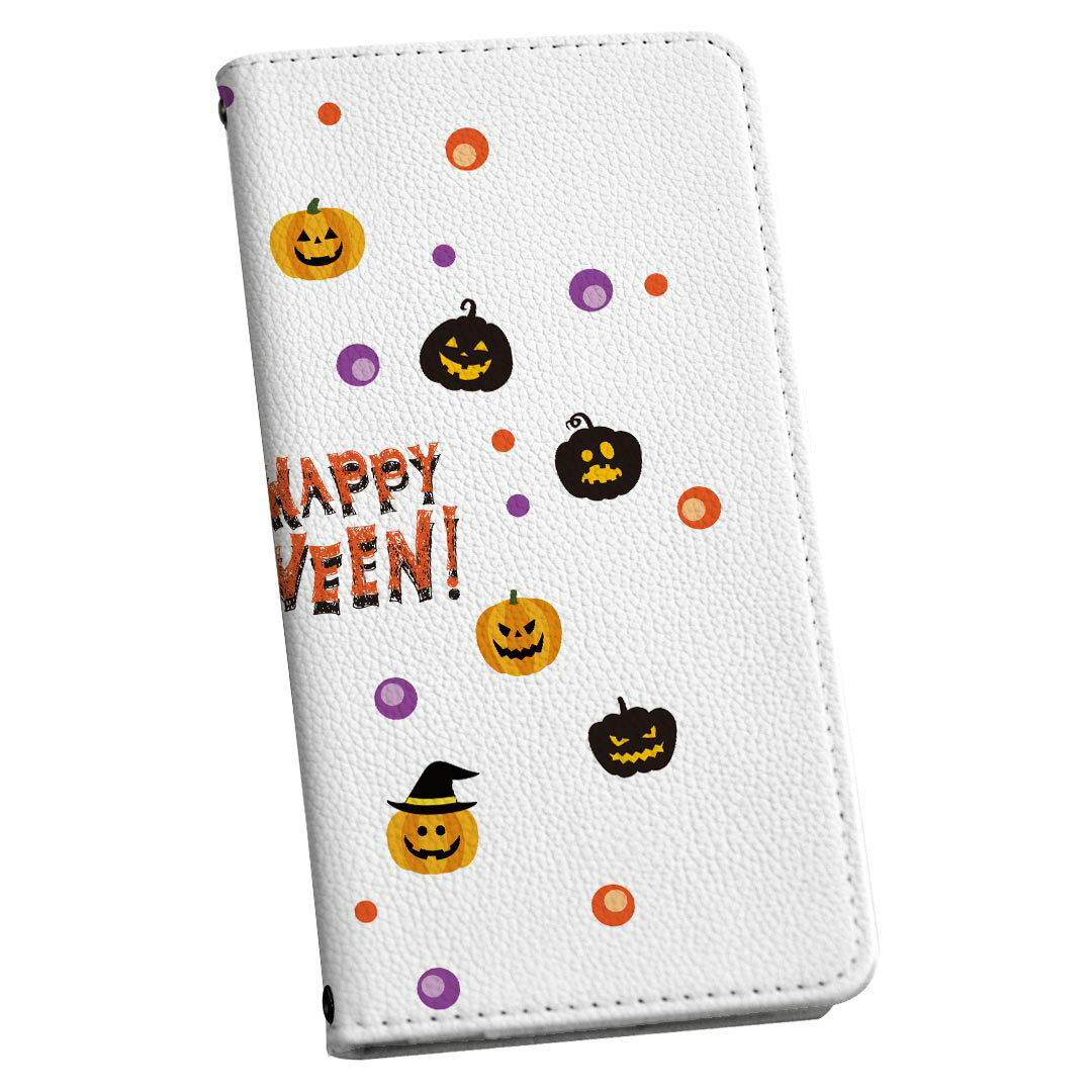Galaxy A41 SCV48 ギャラクシー scv48 専用 ケース カバー 手帳型 マグネット式 ピタッと閉まる レザーケース カード収納 ポケット igcase 026141 ハロウィン かぼちゃ　かわいい　Halloween(2.0)