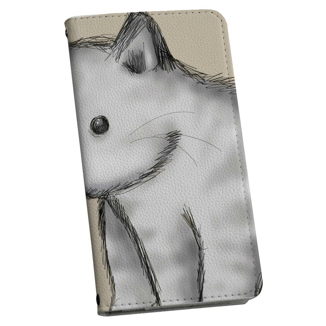 AQUOS PHONE ZETA SH-06E アクオスフォンゼータ 専用 ケース カバー 手帳型 マグネット式 ピタッと閉まる レザーケース sh06e カード収納 ポケット igcase 026212 動物　猫　ネコ(2)