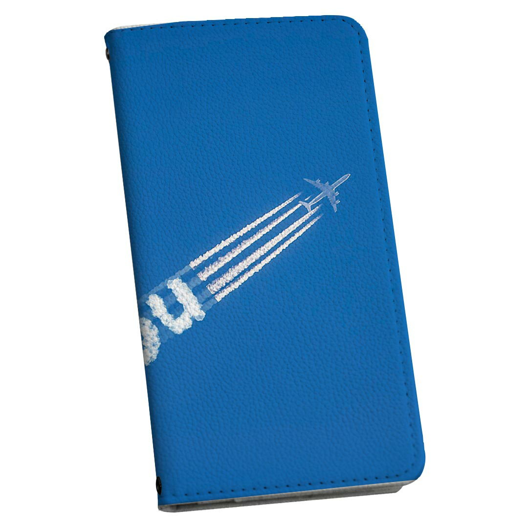 Mobile Phone - AQUOS Sense4 用 スマホカバー SH-41A / SH-RM15 / SH-M15 / A003SH 共通対応 カバー 手帳型 マグネット式 ピタッと閉まる レザーケース カード収納 ポケット 030514 愛 飛行機雲