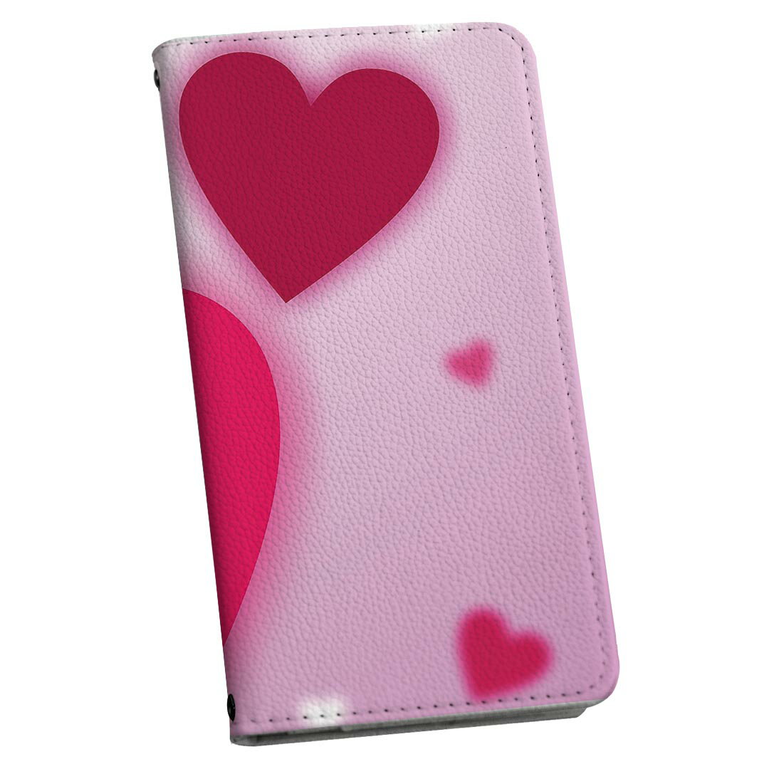 Mobile Phone Cases - Galaxy S25 用 SC-51F / SCG31 (SM-S931) 共通対応 手帳型ケース カバーsx51f 手帳型 マグネット式 ピタッと閉まる レザーケース カード収納 ポケット igcase 030559 ハート たくさん ピンク