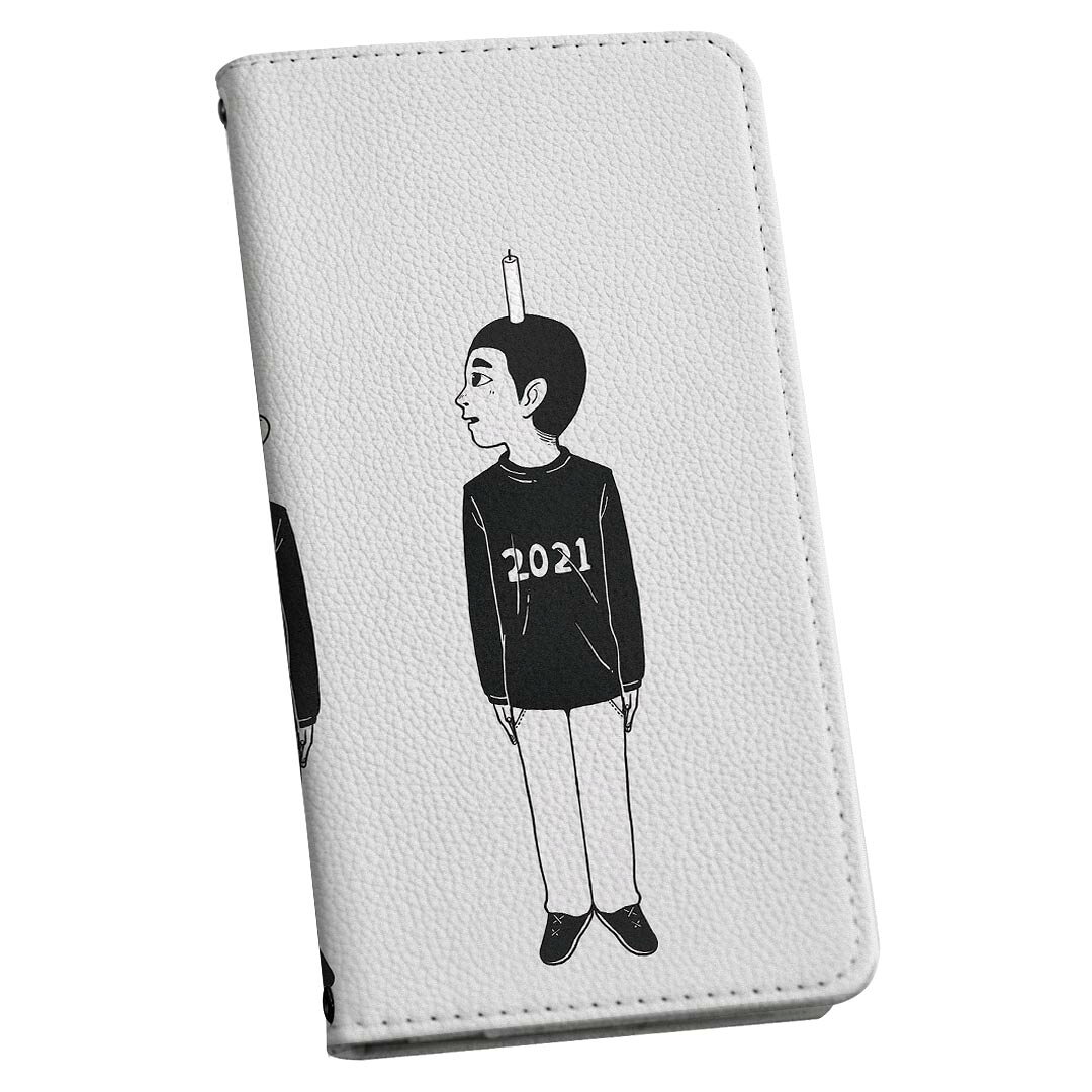 Galaxy S25 用 SC-51F / SCG31 (SM-S931) 共通対応 手帳型ケース カバーsx51f 手帳型 マグネット式 ピタッと閉まる レザーケース カード収納 ポケット igcase 030588 年号 ロウソク 男の子