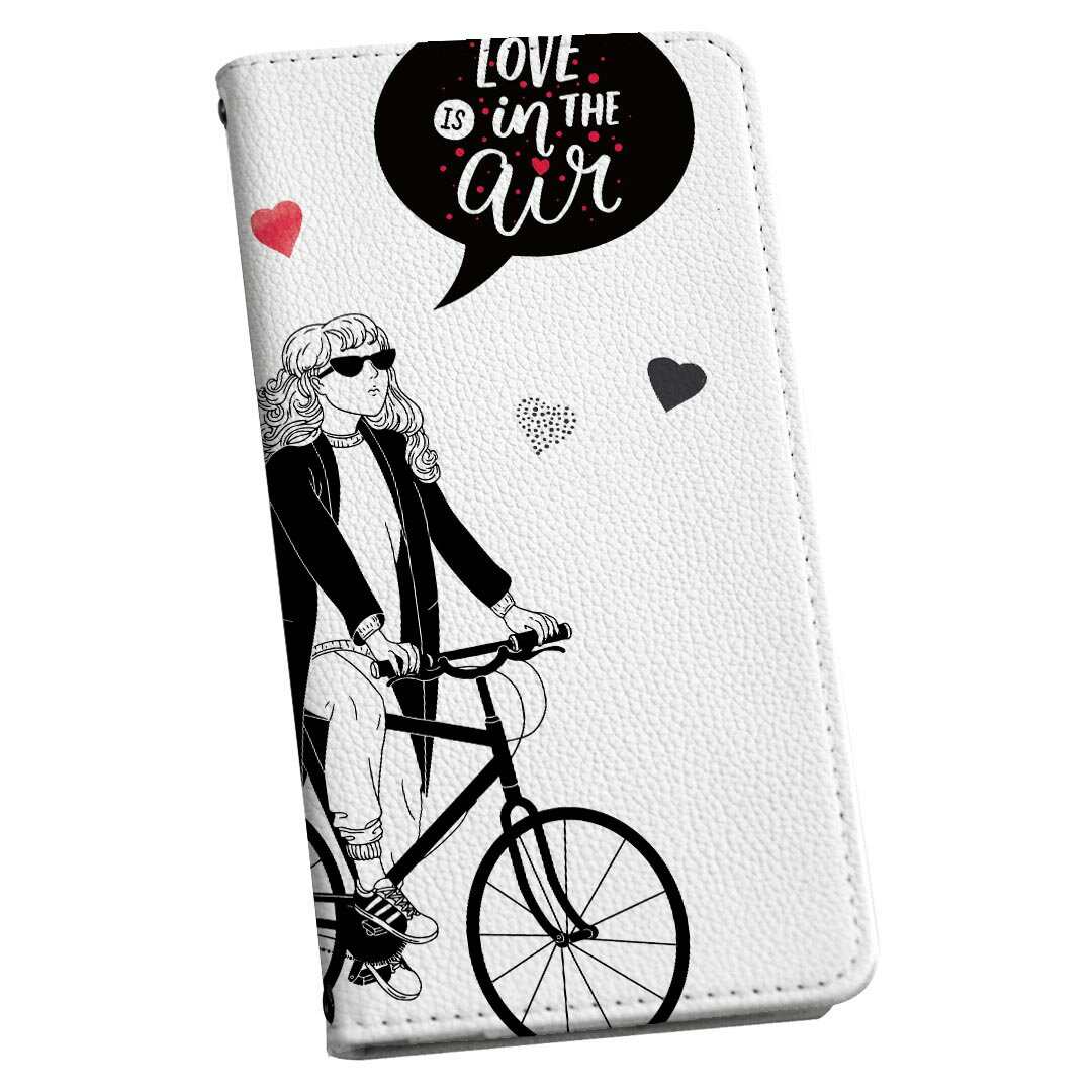 Galaxy S25 用 SC-51F / SCG31 (SM-S931) 共通対応 ケース ストラップ付き sc51f ショルダー スマホ 落下防止 手帳型 マグネット式 ピタッと閉まる スマホカバー 肩掛け 斜めかけ 031585 女の子 風船 自転車