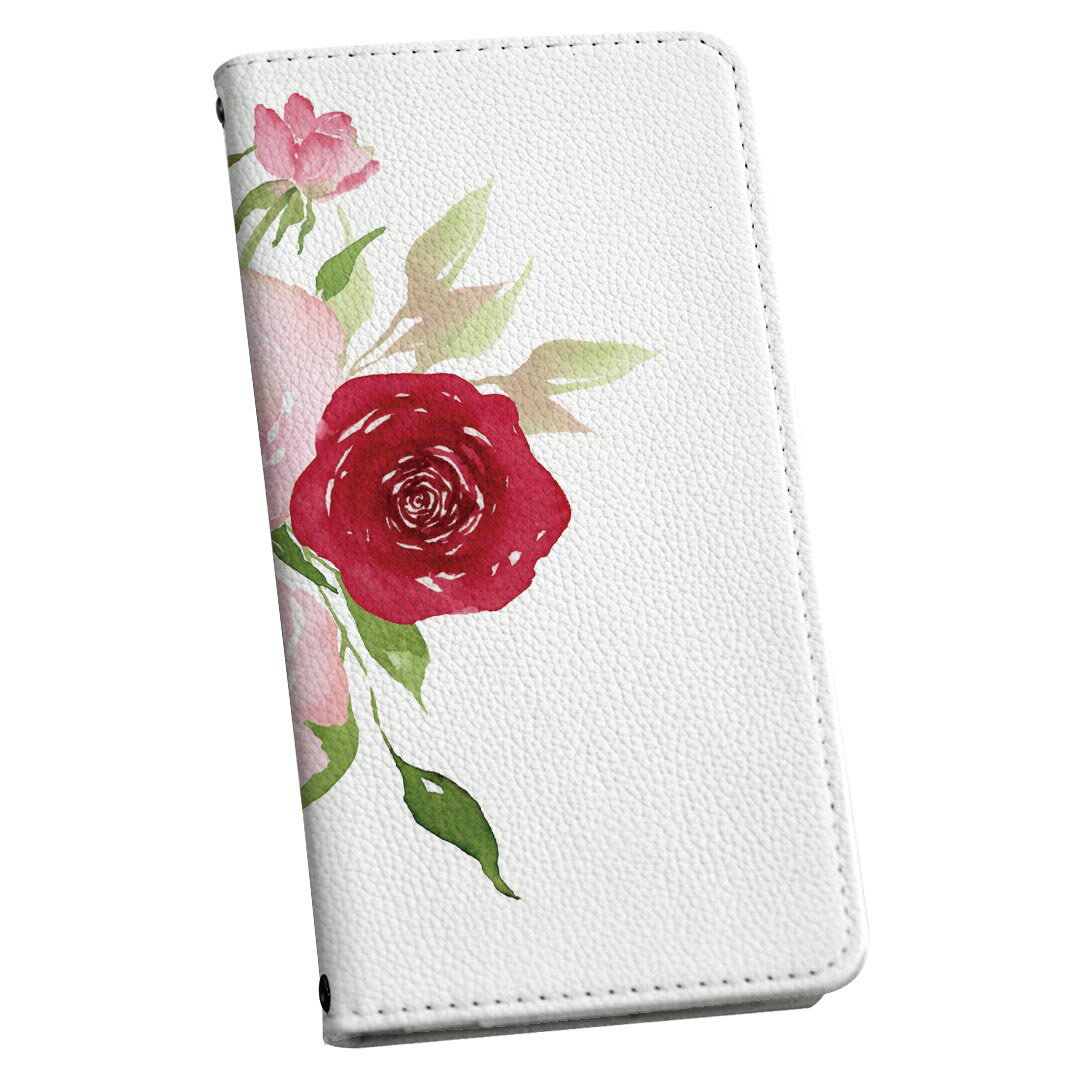 Mobile Phone - Galaxy S24 Ultra 用 手帳型 ケース SC-52E / SCG26 (SM-S928) 各キャリア 共通対応 ケース カバー 手帳型 マグネット式 ピタッと閉まる レザーケース カード収納 ポケット 031698 バラ 花束