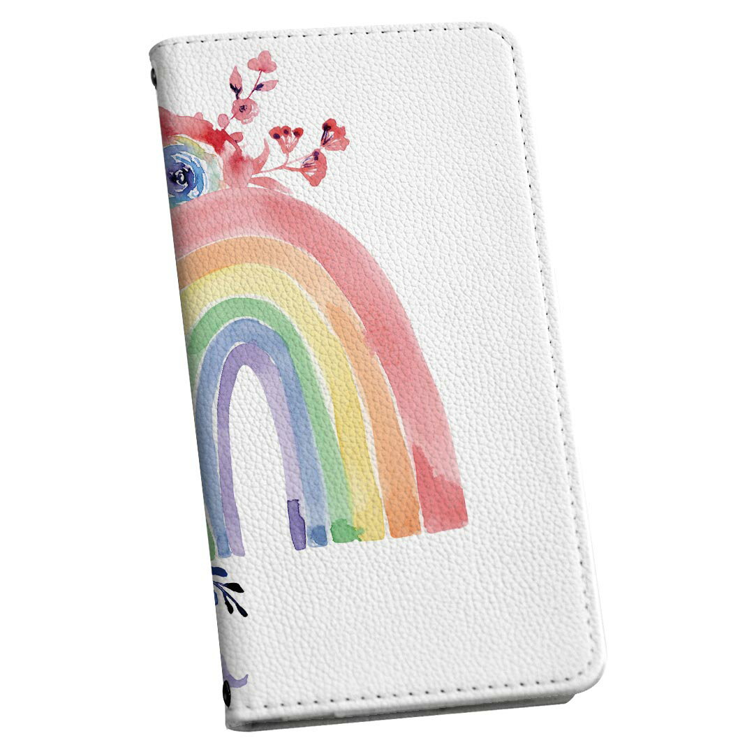 Galaxy S25 用 SC-51F / SCG31 (SM-S931) 共通対応 ケース ストラップ付き sc51f ショルダー スマホ 落下防止 手帳型 マグネット式 ピタッと閉まる スマホカバー 肩掛け 斜めかけ 031712 花 カラフル 虹