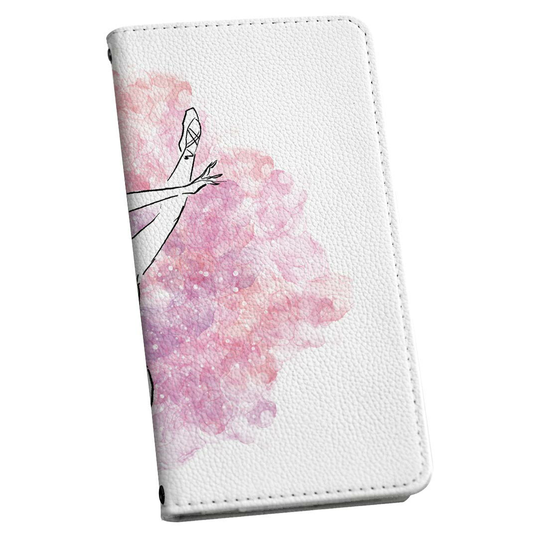 Galaxy A25 用 SC-53F / SCG33 共通対応 手帳型ケース ストラップ付き ショルダー スマホ 落下防止 手帳型 マグネット式 ピタッと閉まる スマホカバー 肩掛け 斜めかけ 032109 バレエ ポーズ イラスト